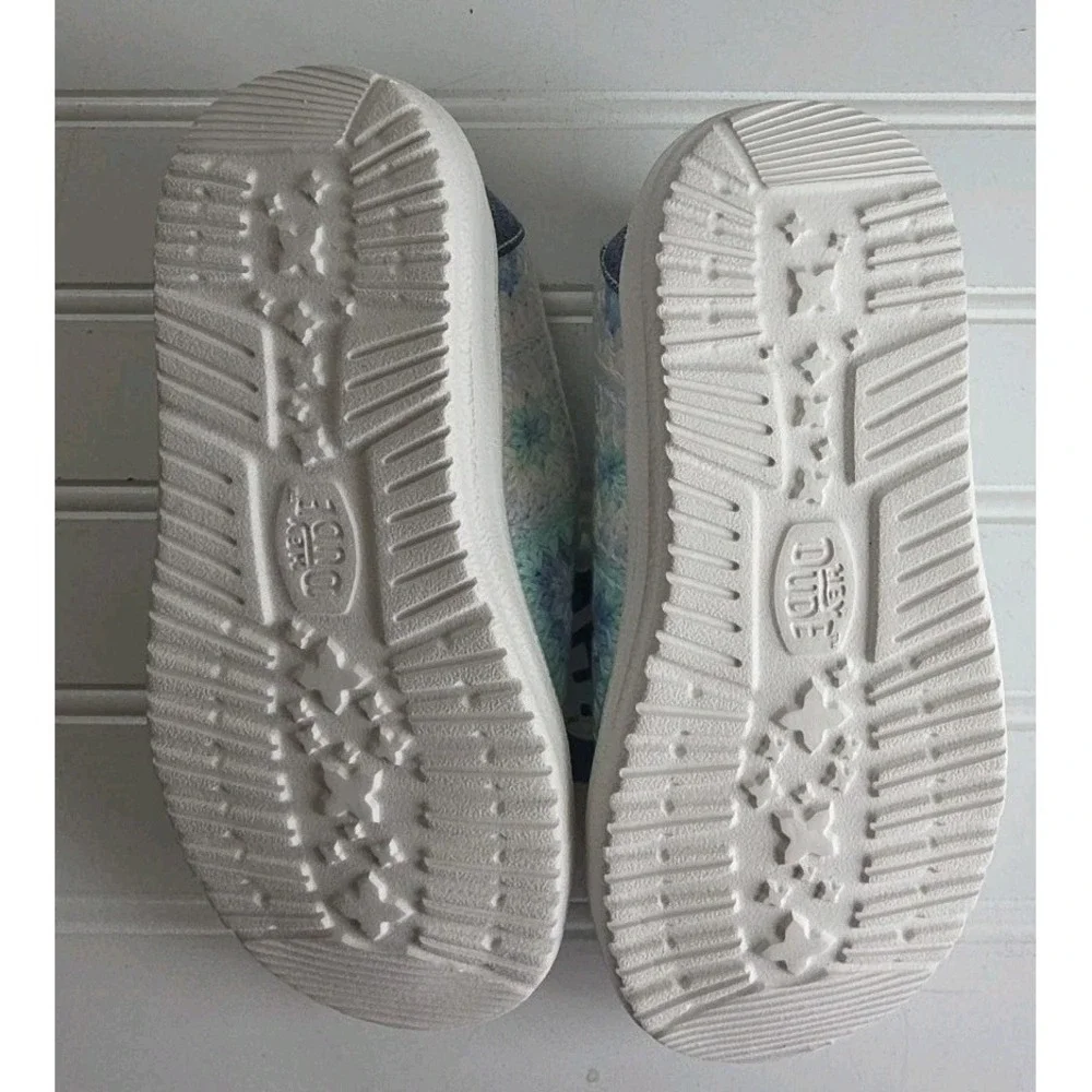 Hey Dude Wendy Cottage Crochet Bay Blue‎ Multi Slip On Youth 12 43696-4VP Nwt